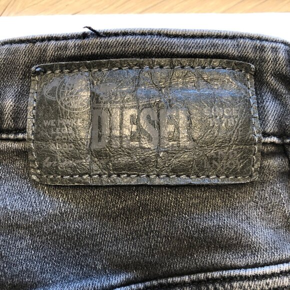 Diesel Industry Skinzee-High-Xp Skinny Jeans, W26 L32, Washed Out Colored Denim - Picture 9 of 16